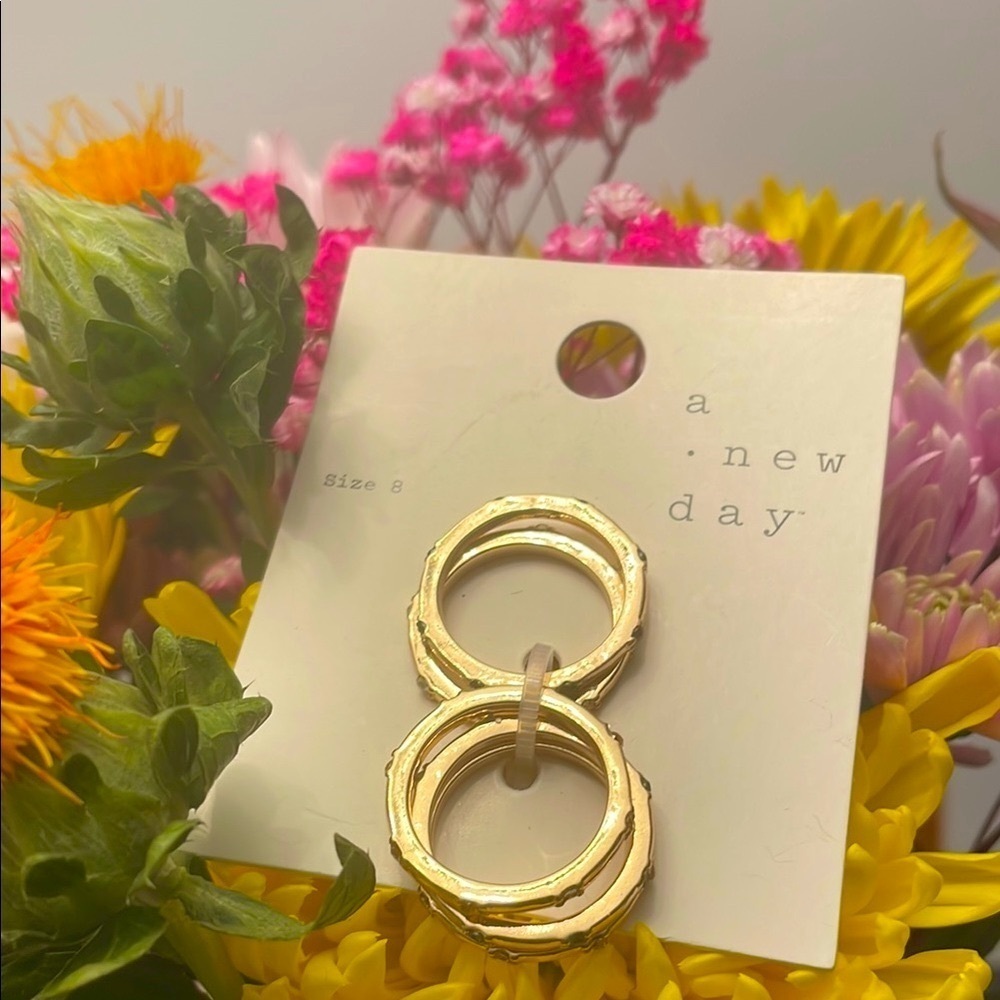 A New Day Gold Tone Stackable Rings New